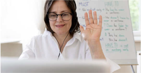 formation en langue avec supports visuels